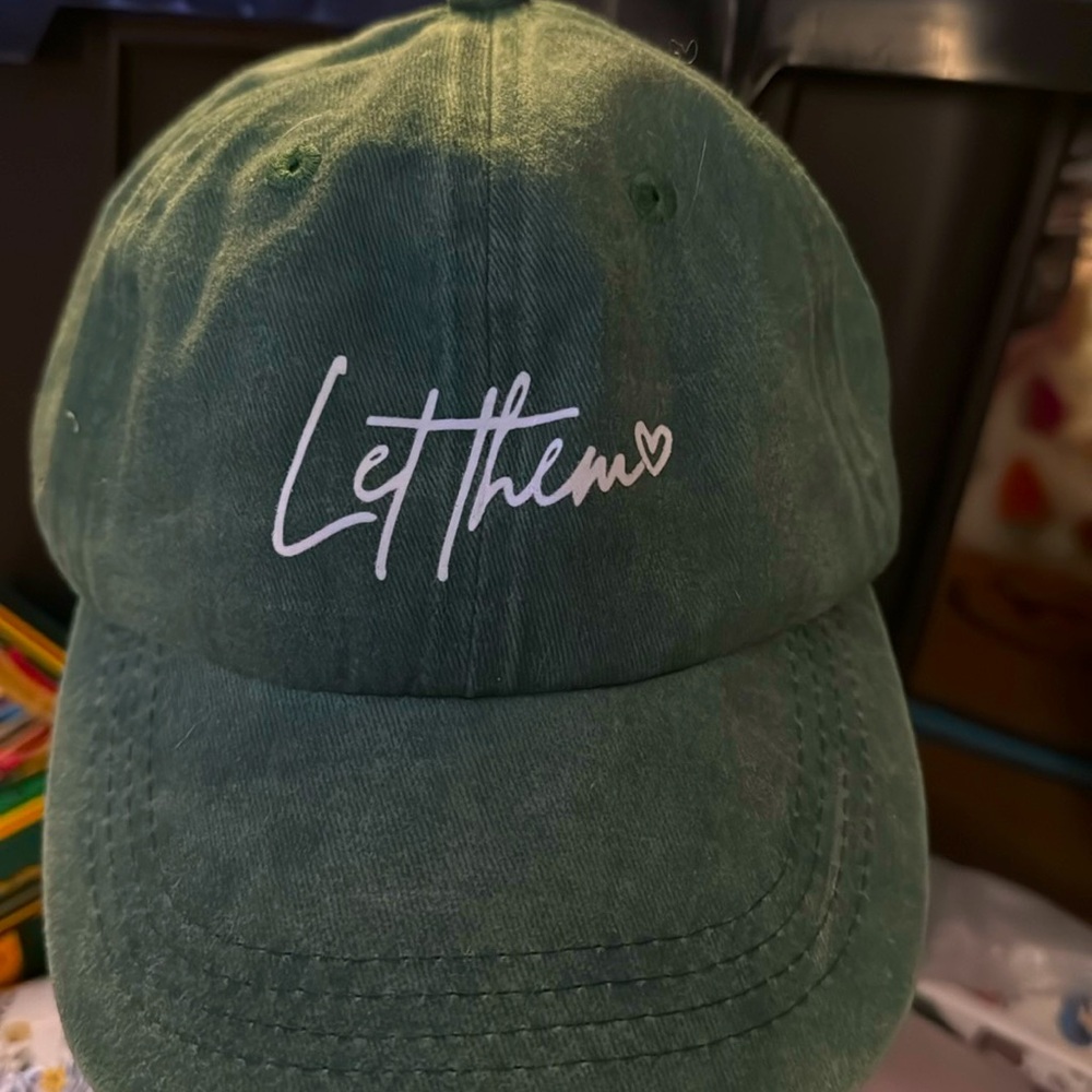 Green 'Let Them' Baseball Cap